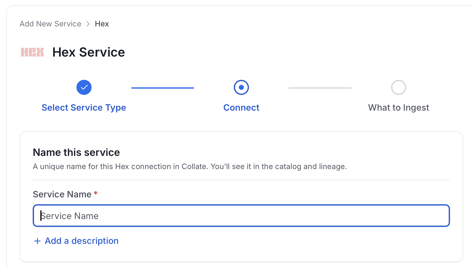 Add New Service Name