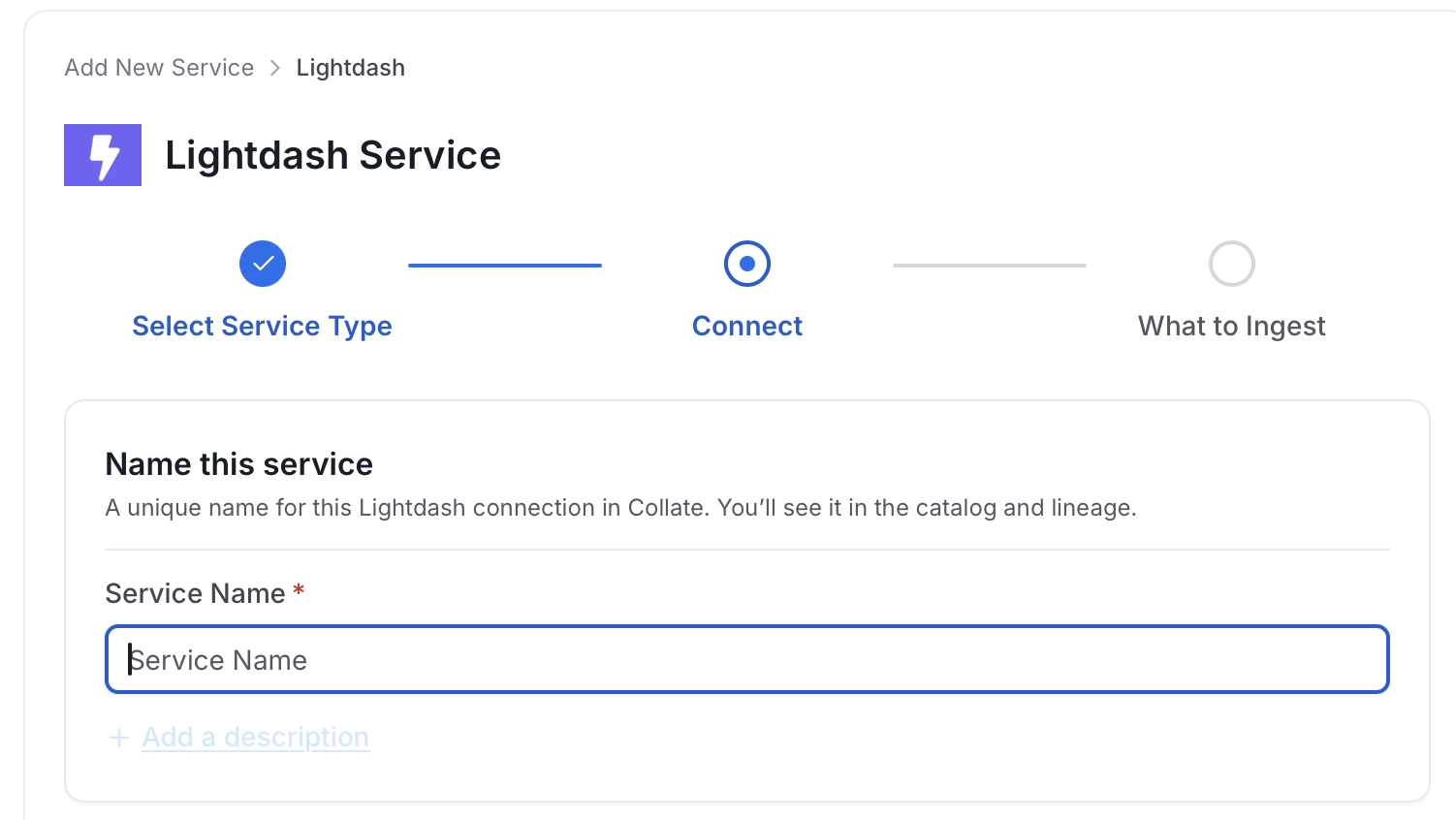 Add New Service Name