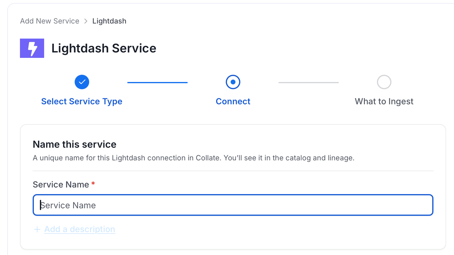 Add New Service Name