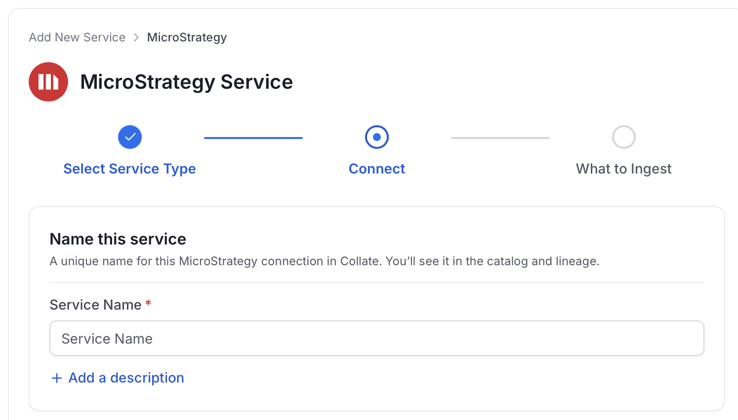 Add New Service Name