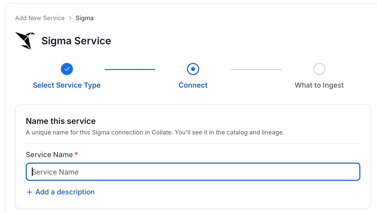 Add New Service Name