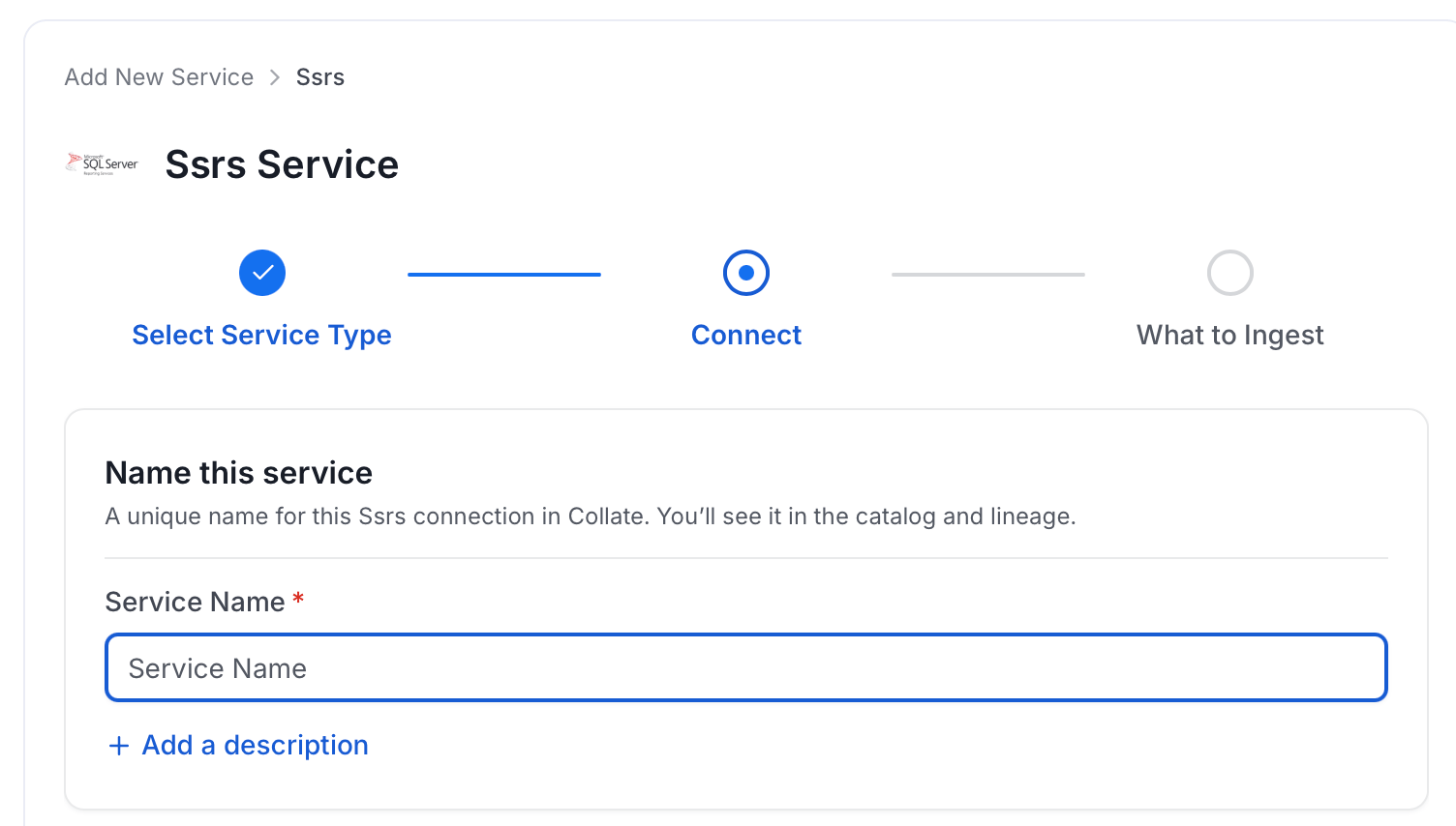 Add New Service Name