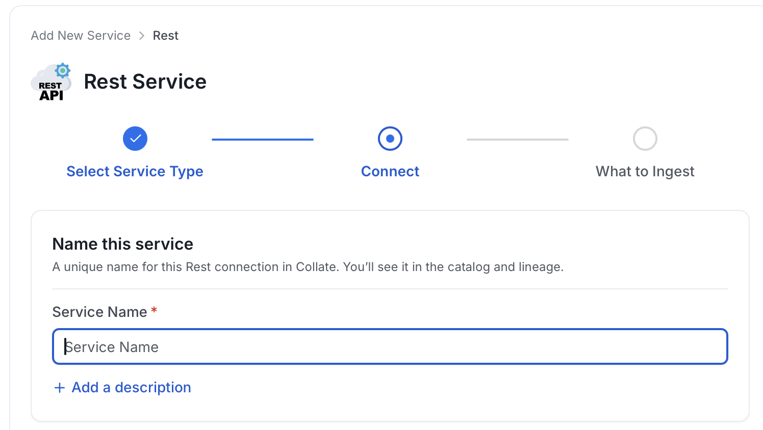 Add New Service Name