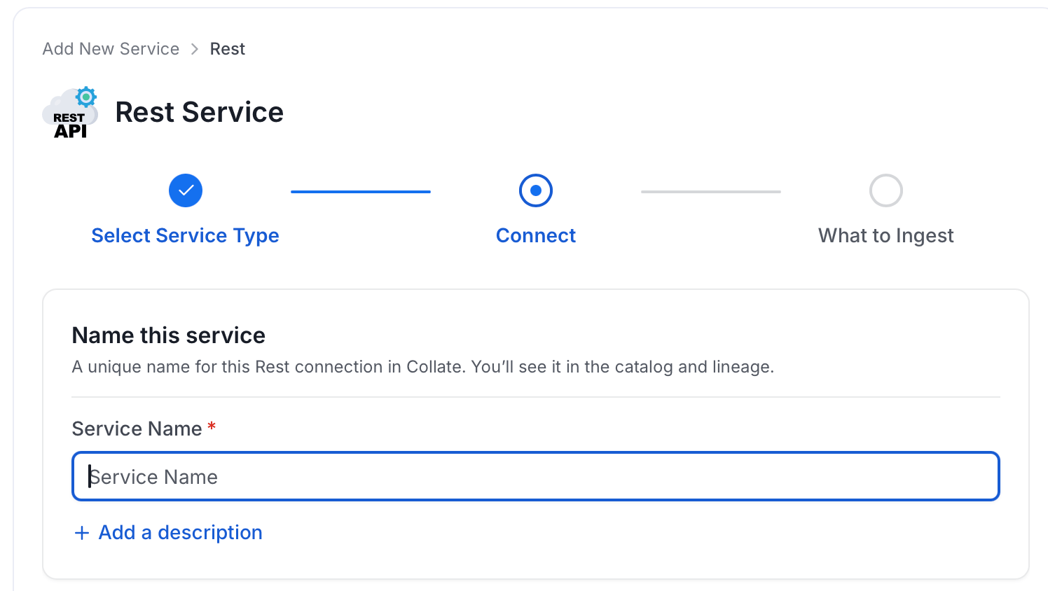Add New Service Name