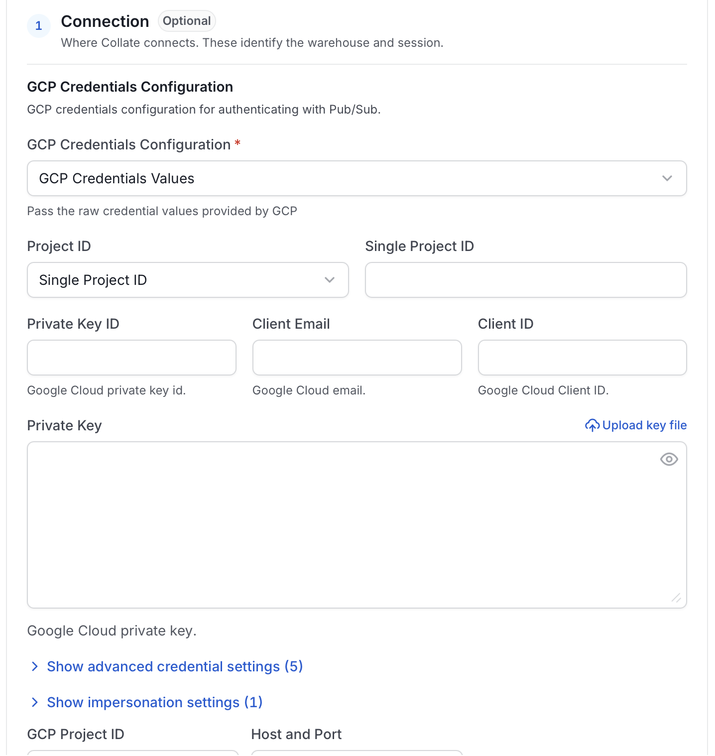 Configure Service Connection