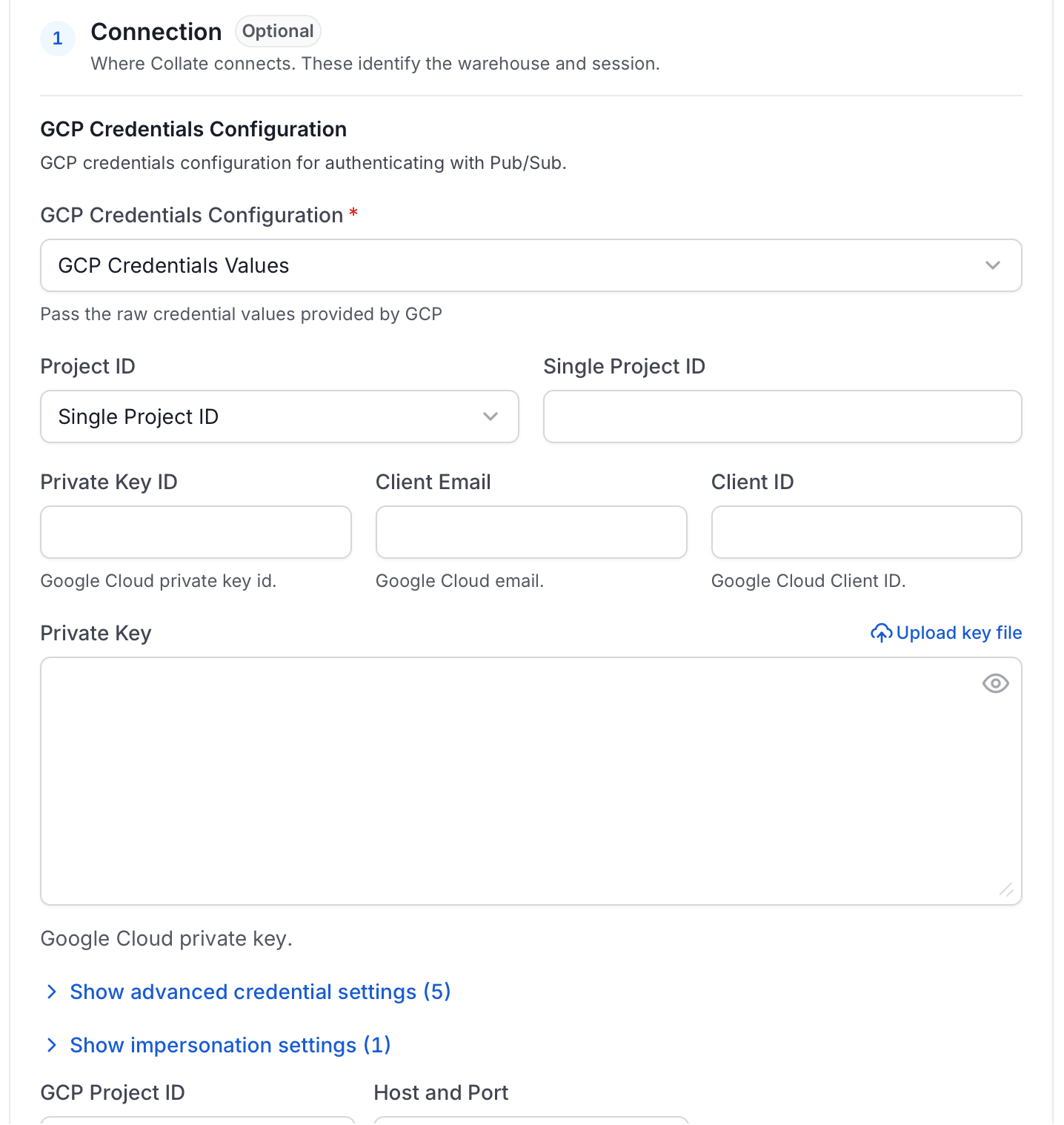 Configure Service Connection