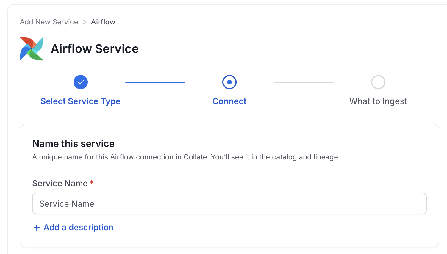 Add New Service Name