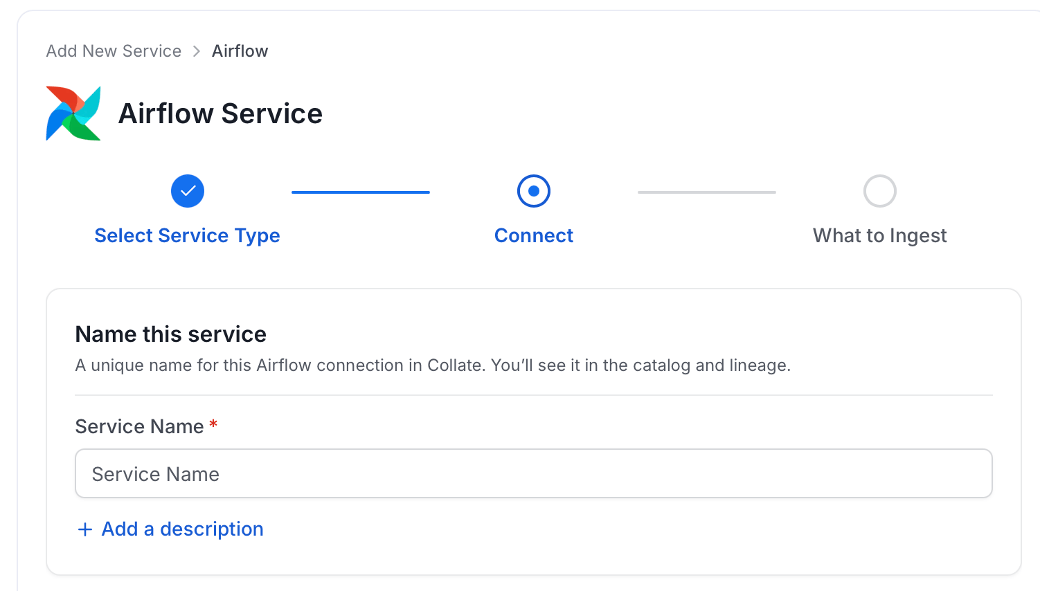 Add New Service Name