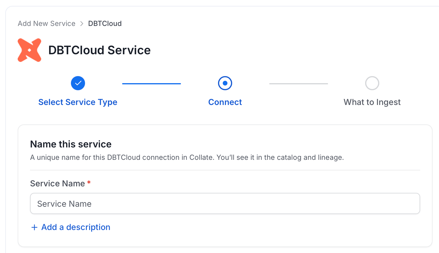 Add New Service Name