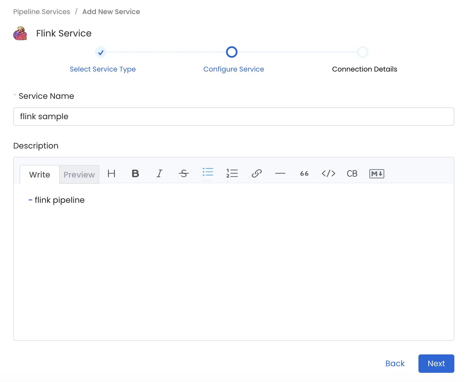 Add New Service Name