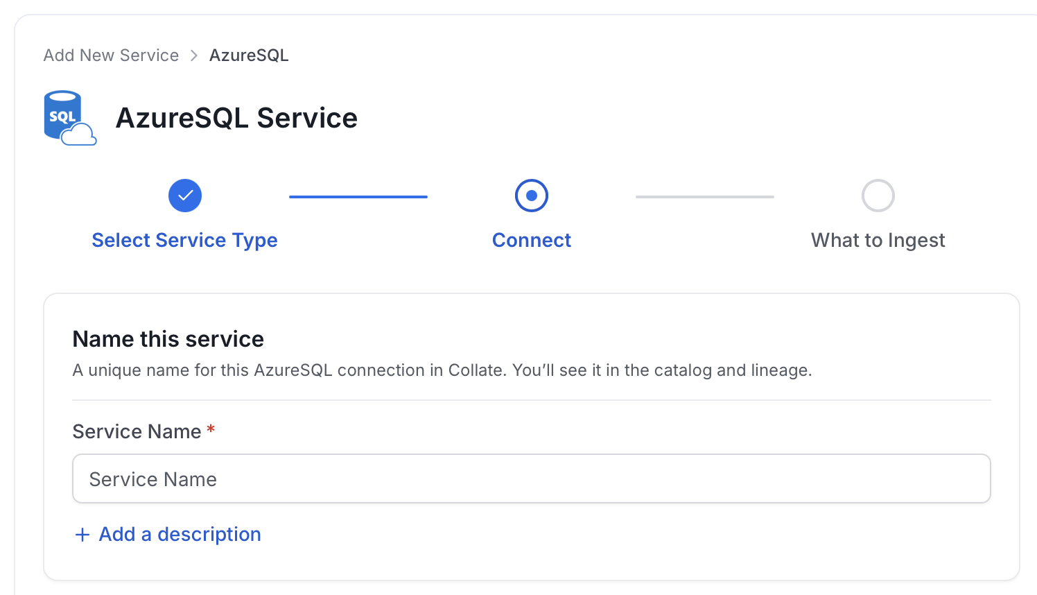 Add New Service Name