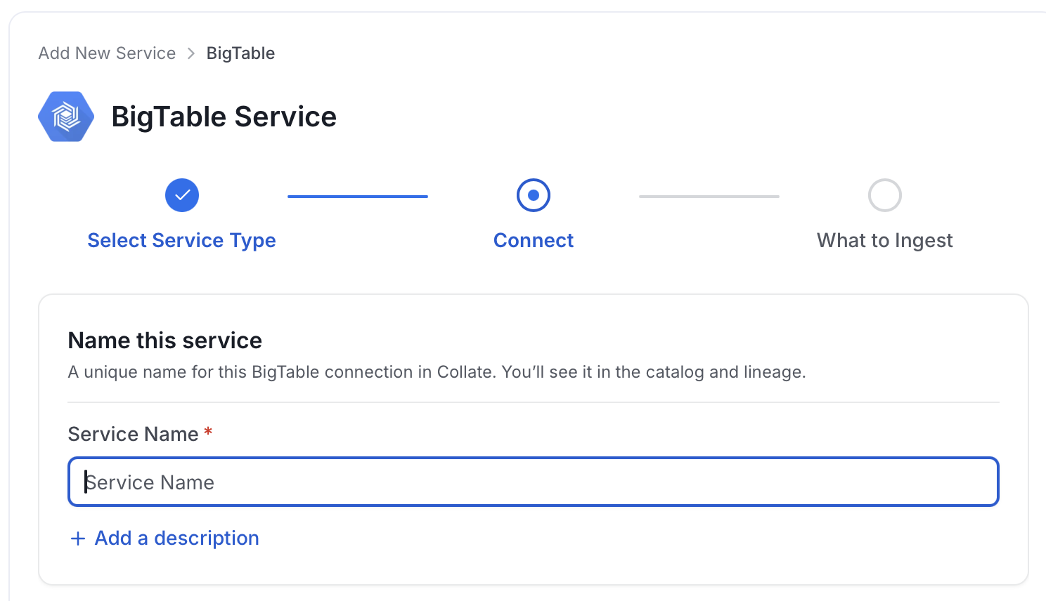 Add New Service Name
