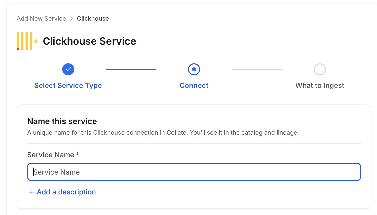 Add New Service Name