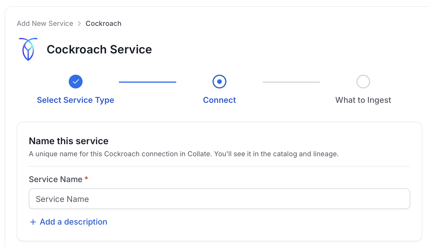 Add New Service Name