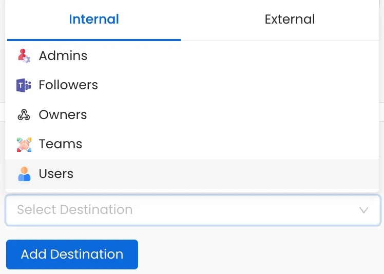Internal Destinations