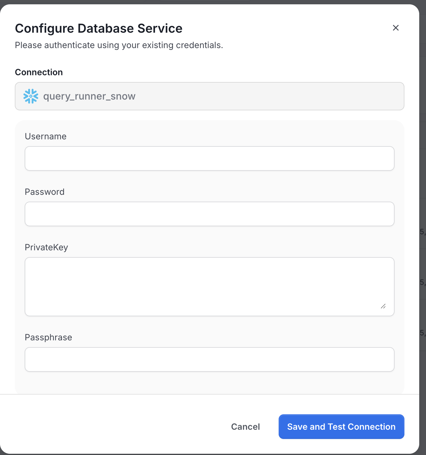 Snowflake Basic Authentication Form