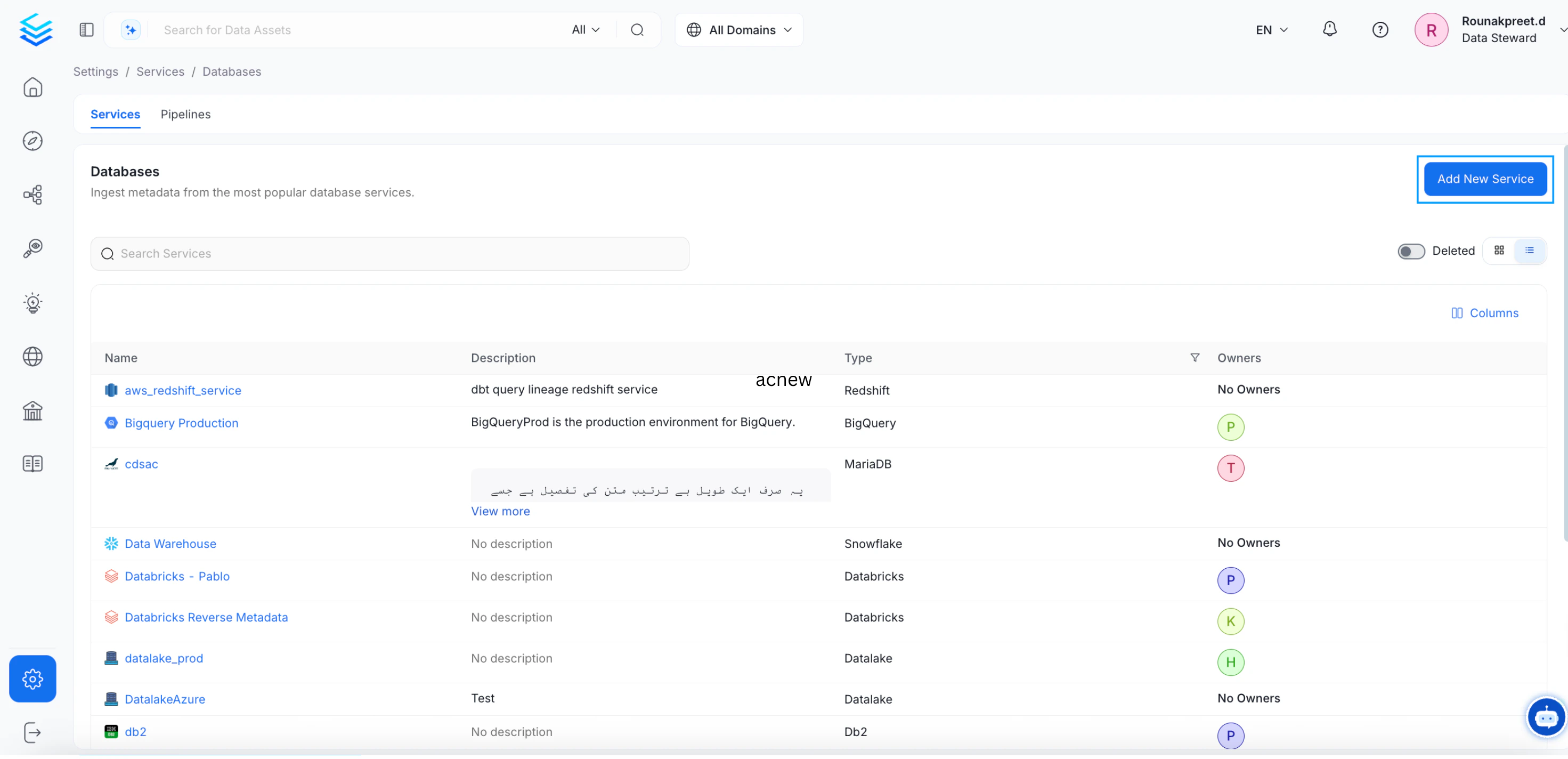 Create a Service Connection