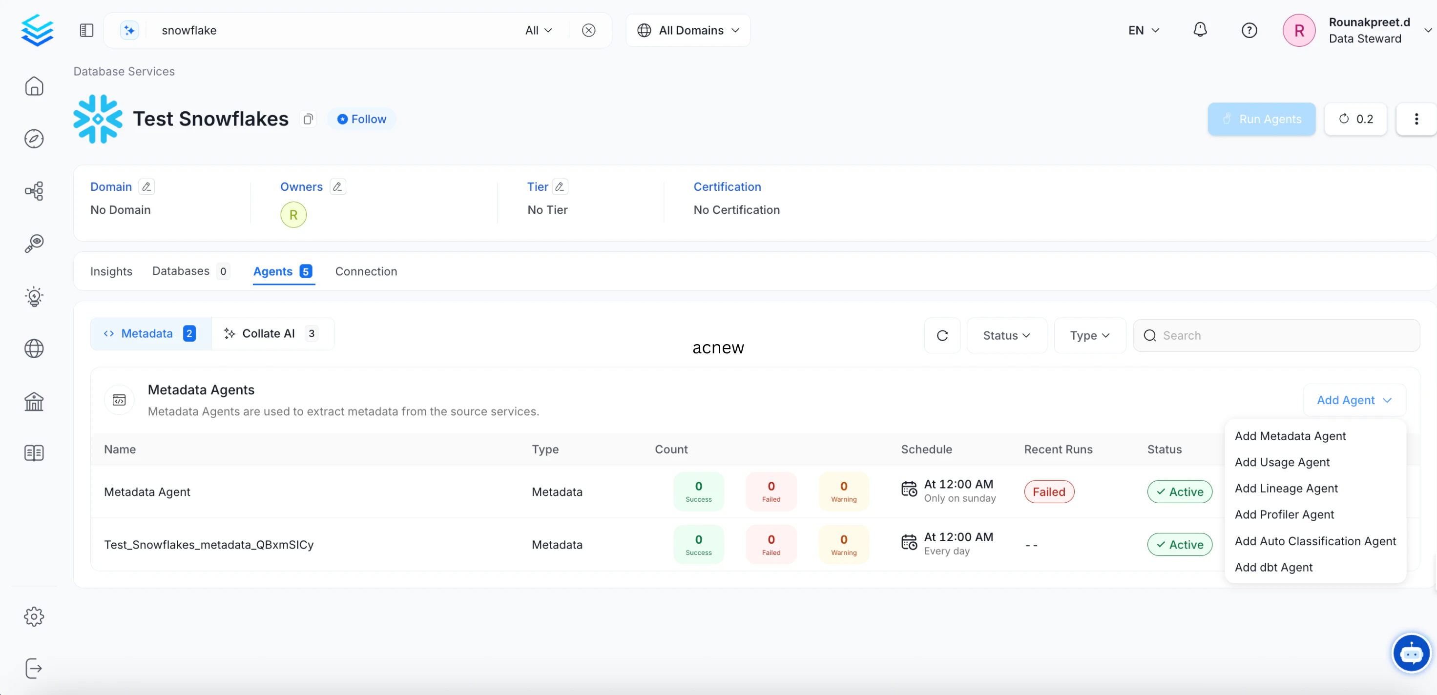 Add Agent Pipelines for Usage, Lineage, Profiler, and dbt