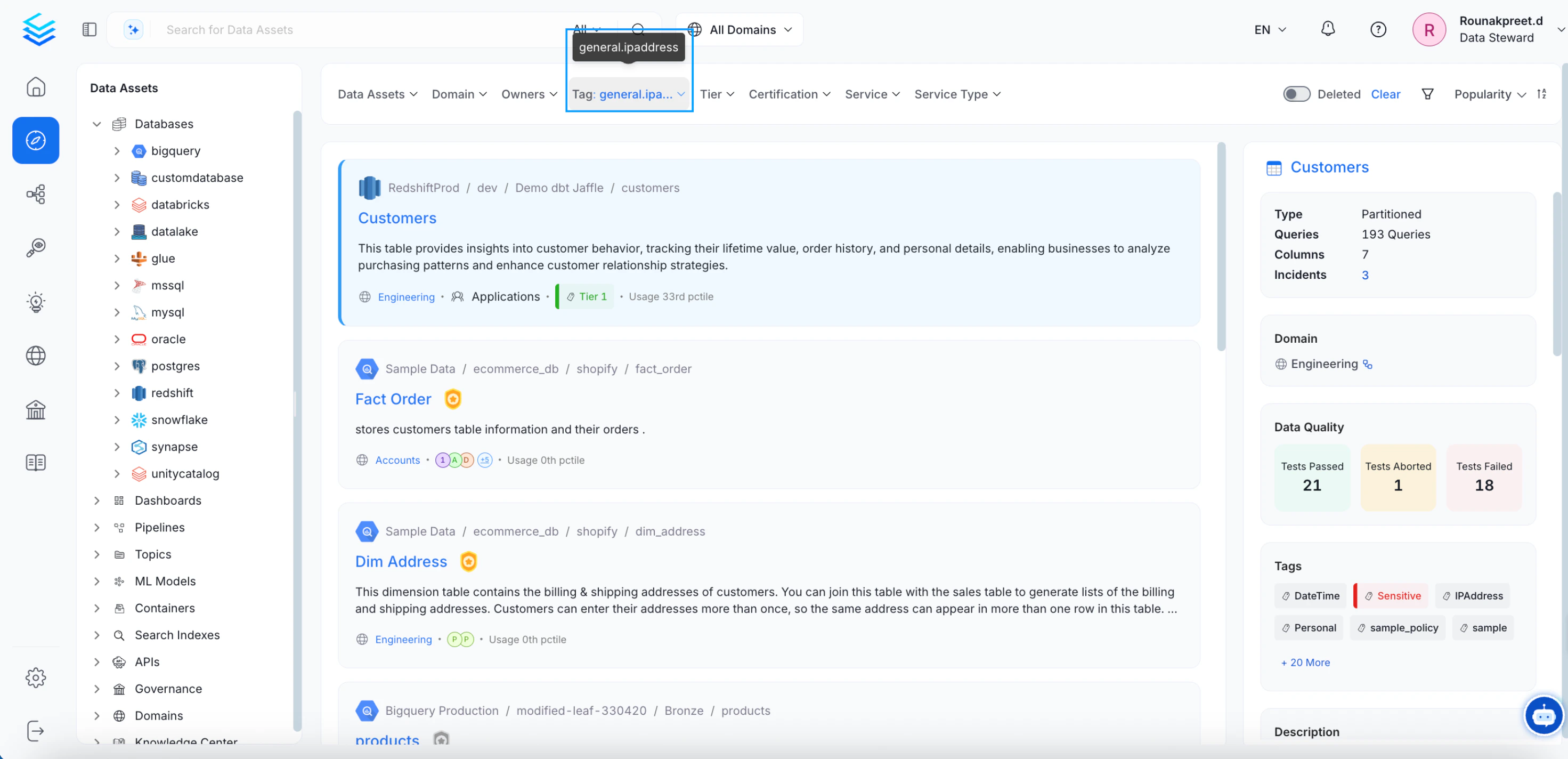 Discover the Tagged Data Assets
