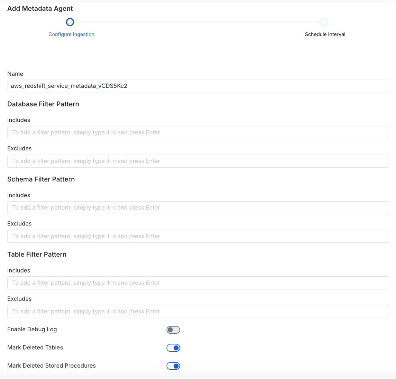 Configure Metadata Ingestion