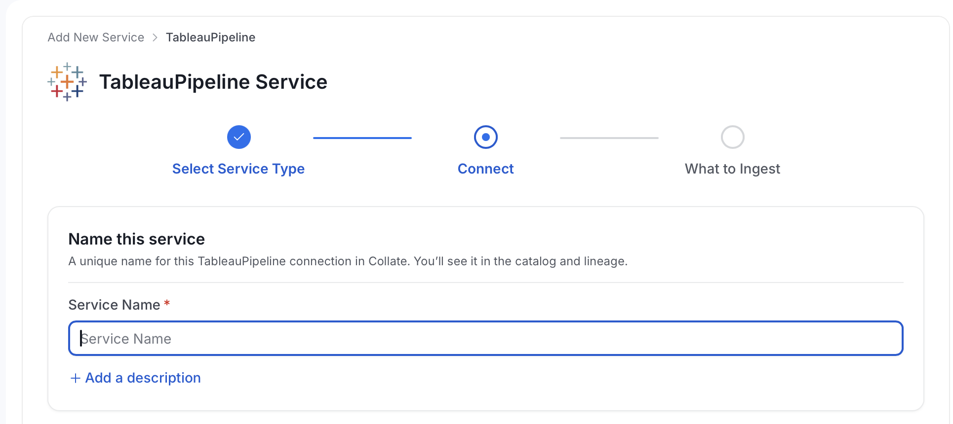 Add New Service Name