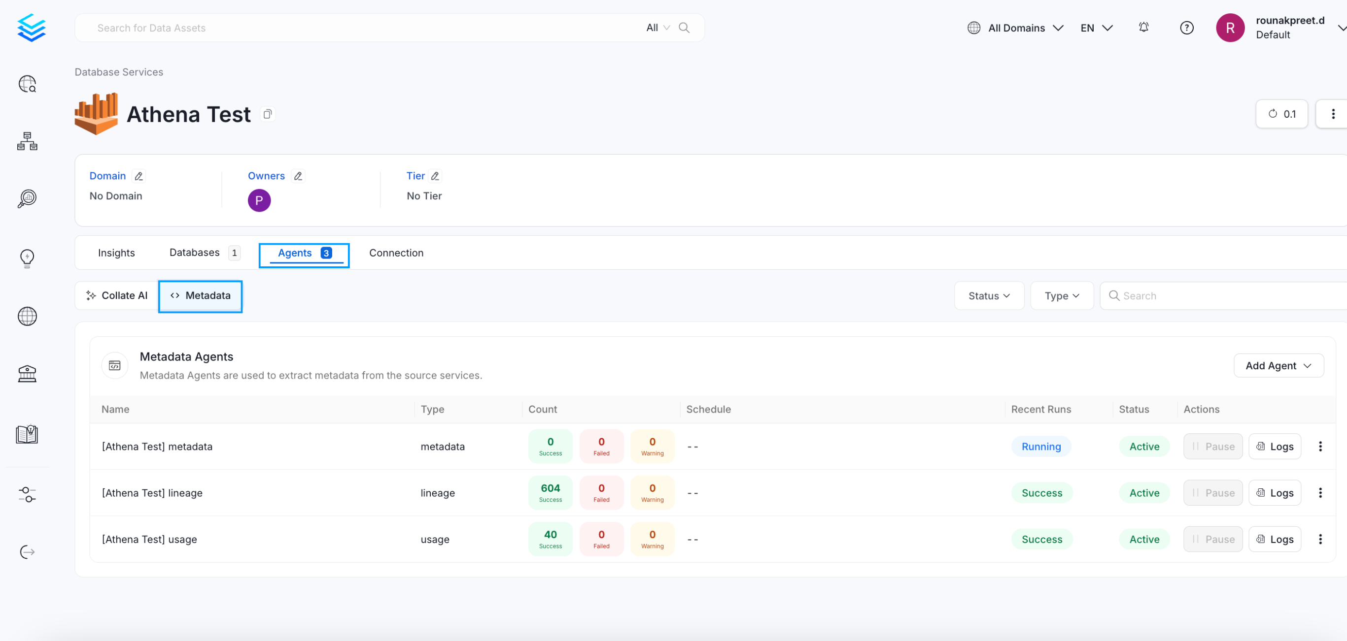 Access Ingestion Tab