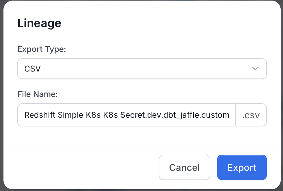 Export Details