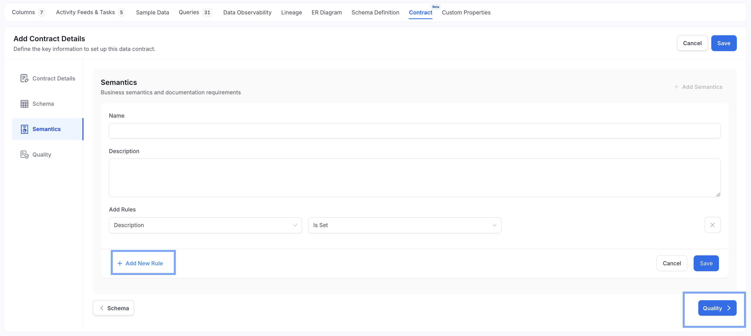 Adding more rules to an OpenMetadata Data Contract