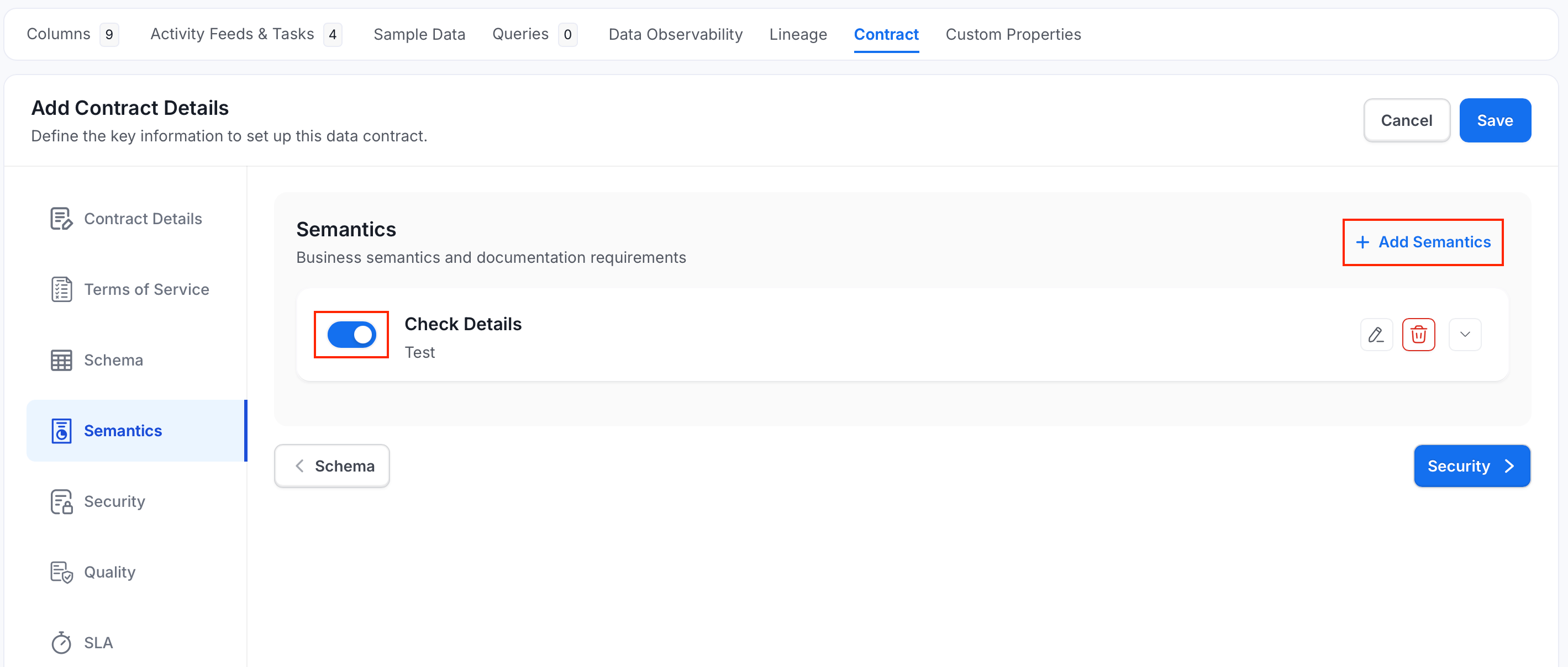 Toggle semantics