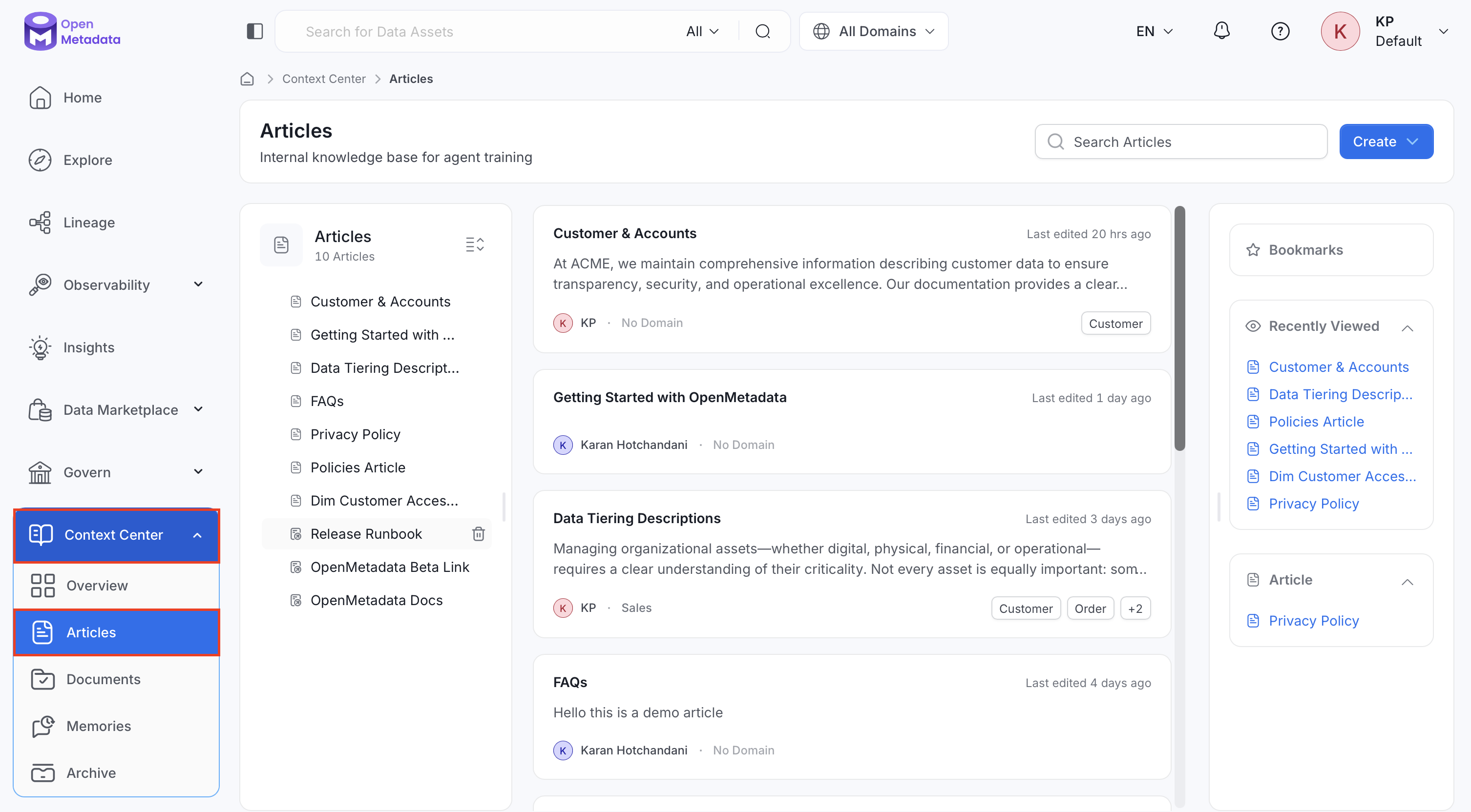 Access articles