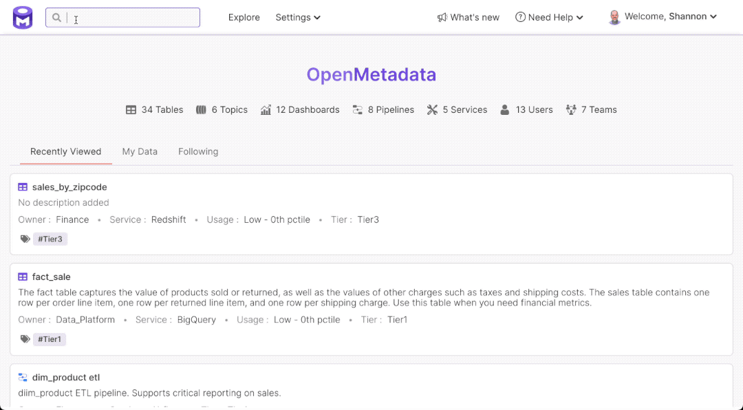 Data Discovery Advanced Search