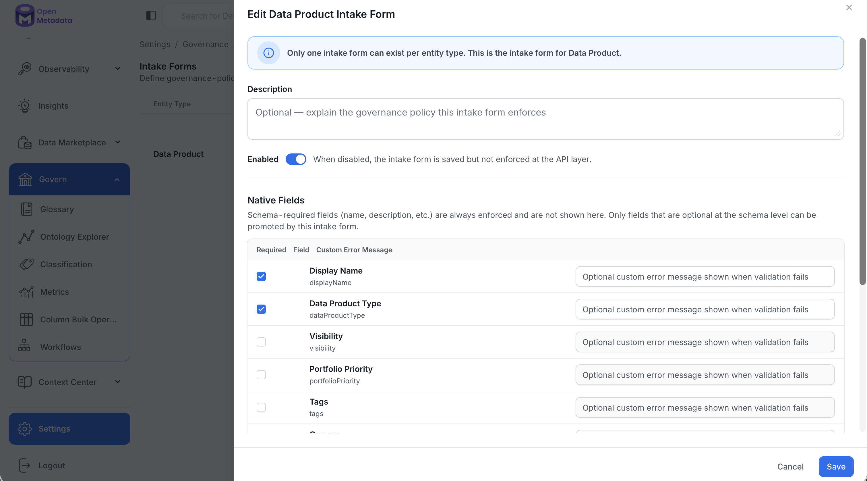 Data Product Intake Form