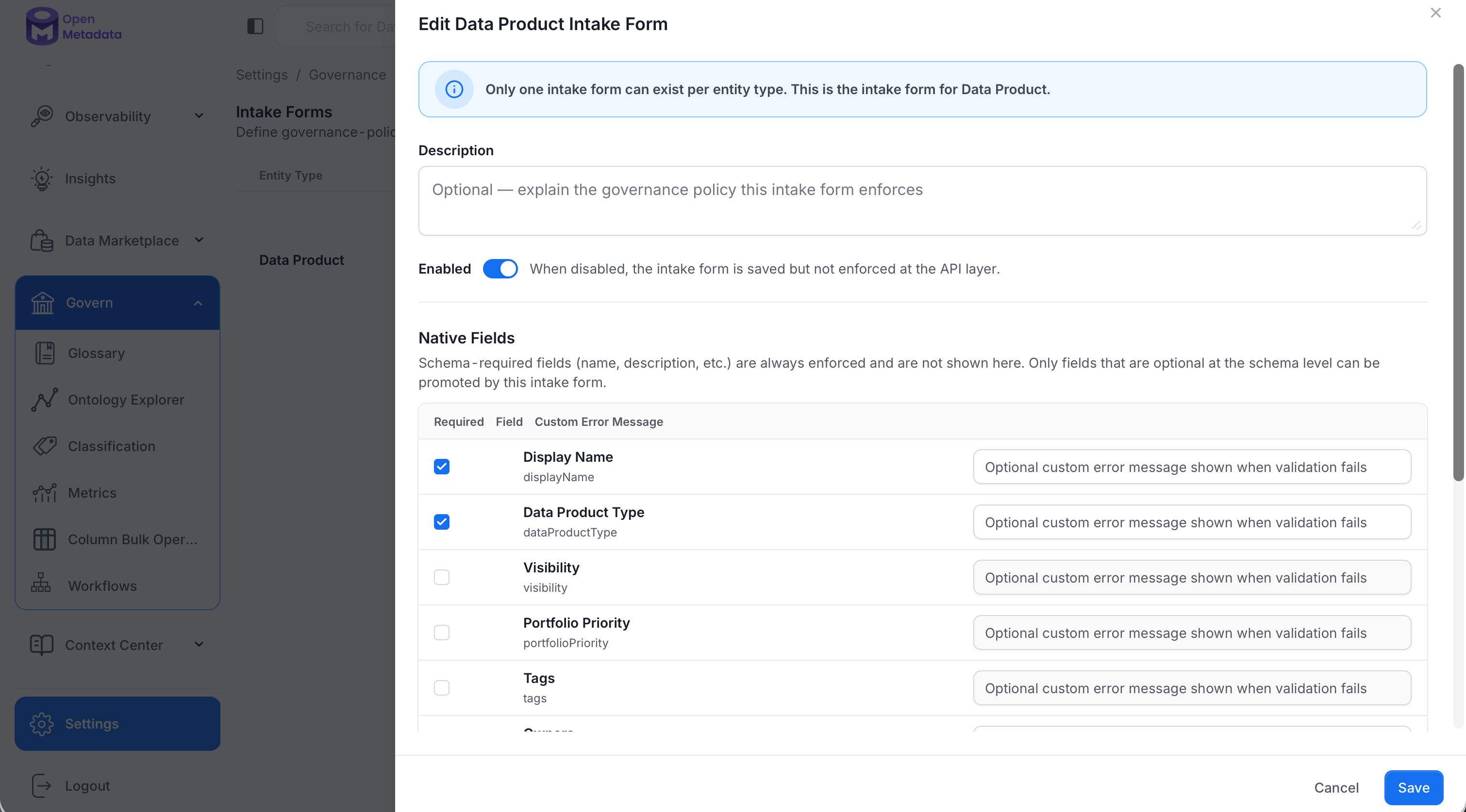 Data Product Intake Form