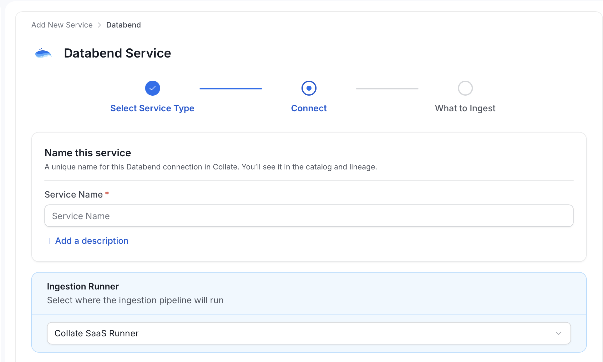 Add New Service Name