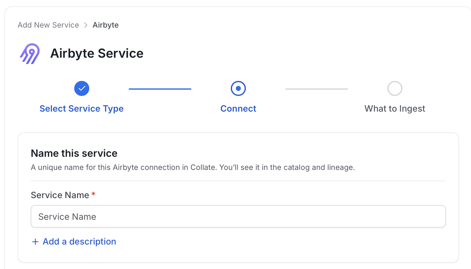 Add New Service Name