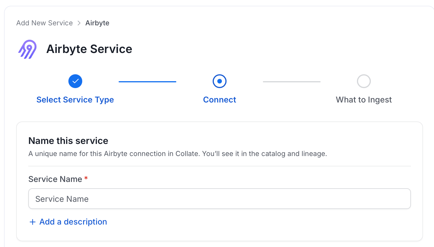 Add New Service Name