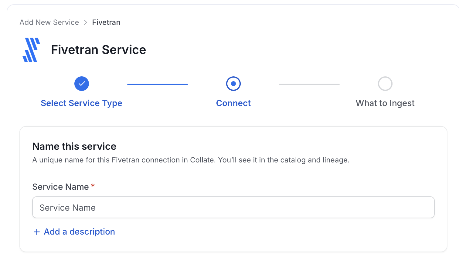 Add New Service Name