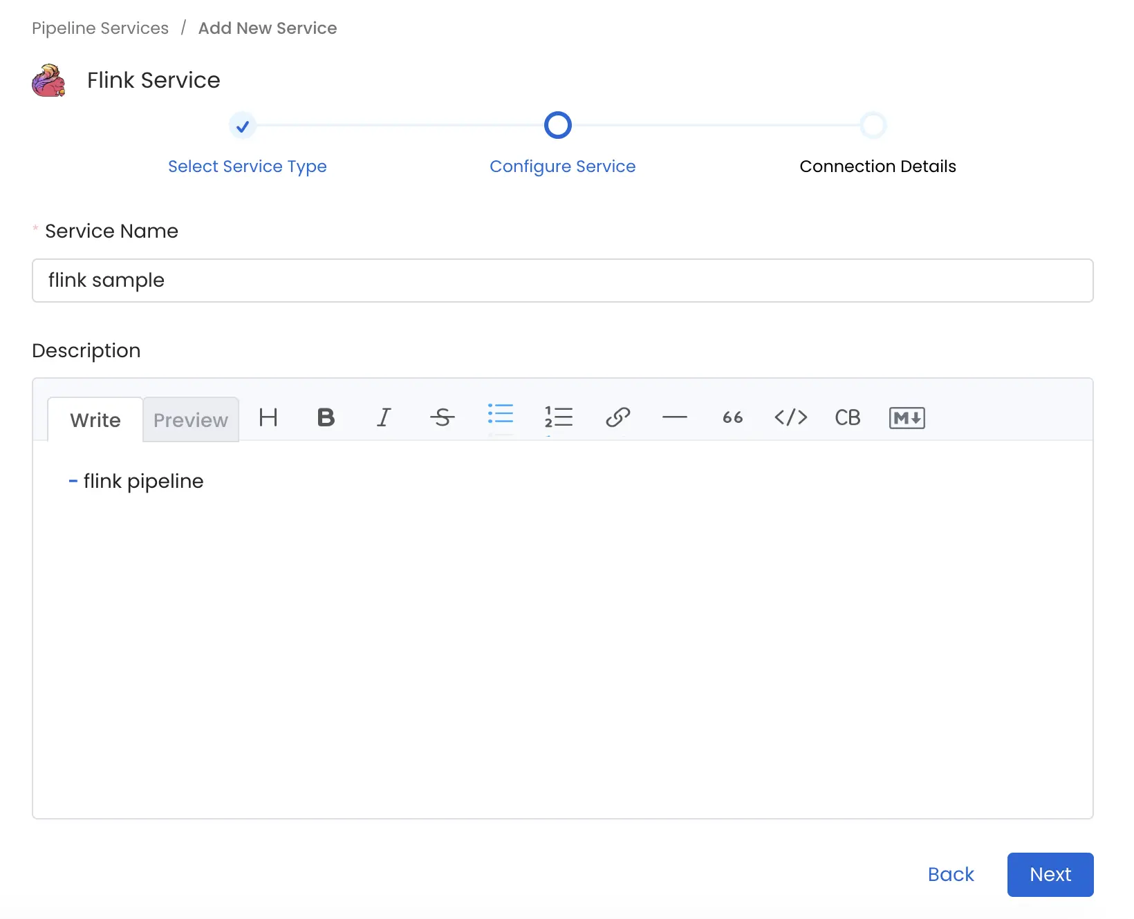 Add New Service Name