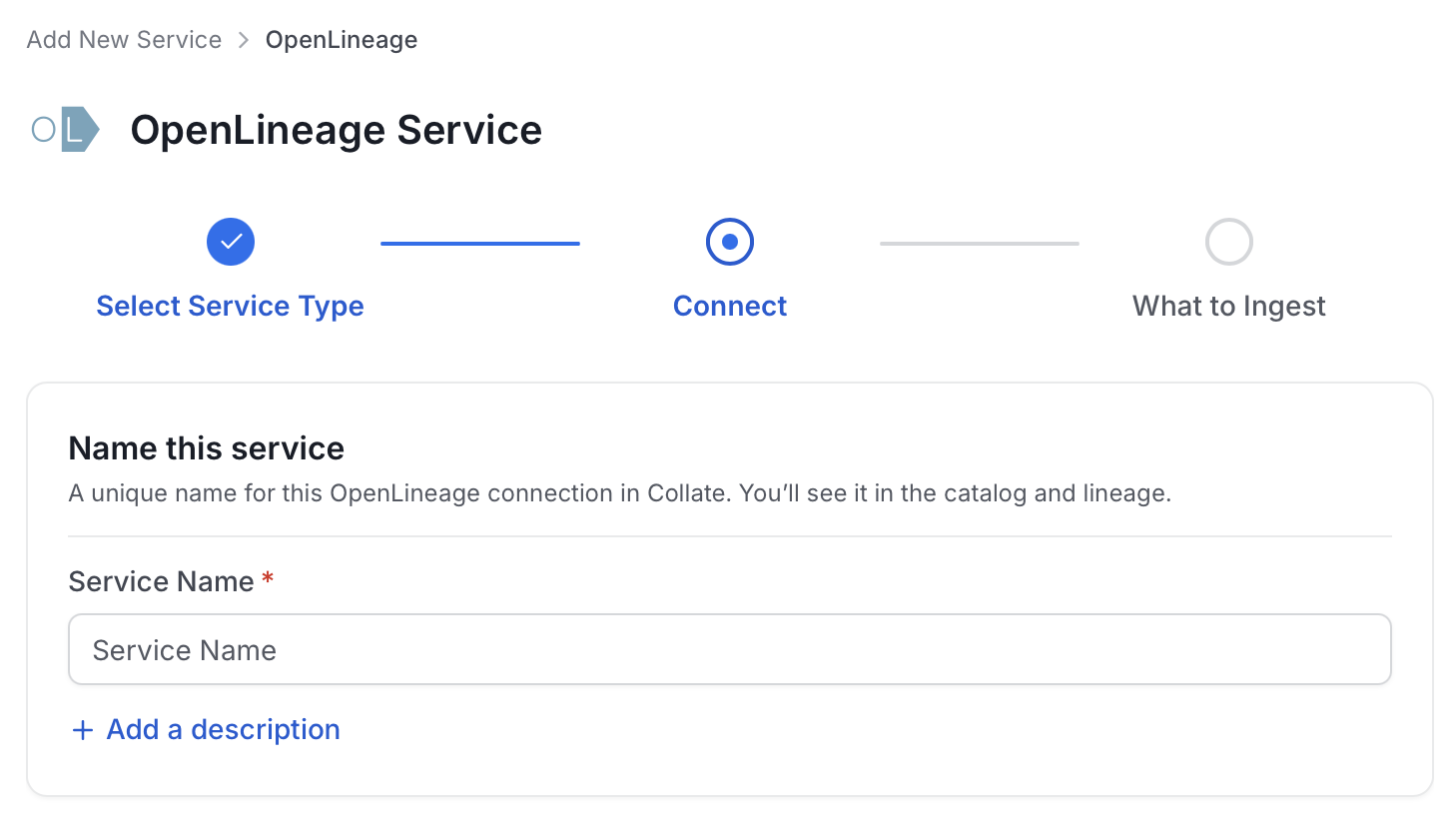 Add New Service Name