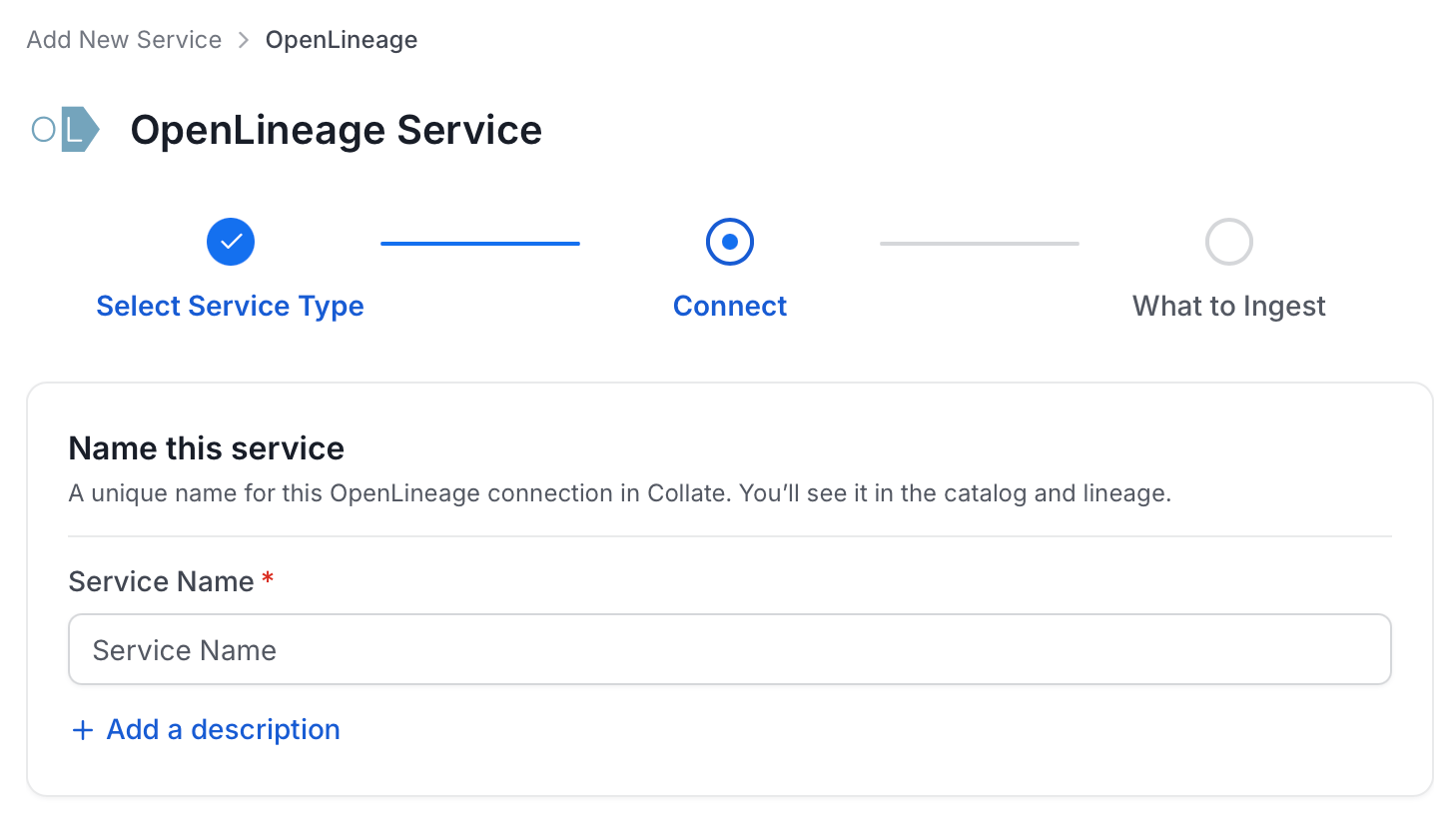 Add New Service Name