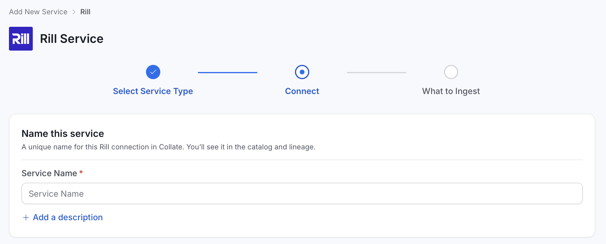 Add New Service Name