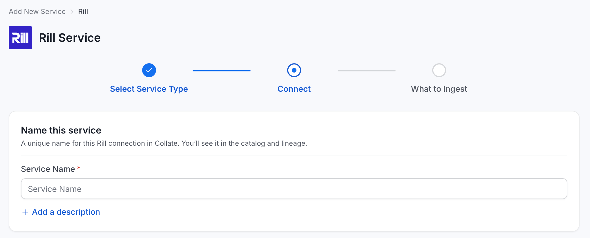Add New Service Name