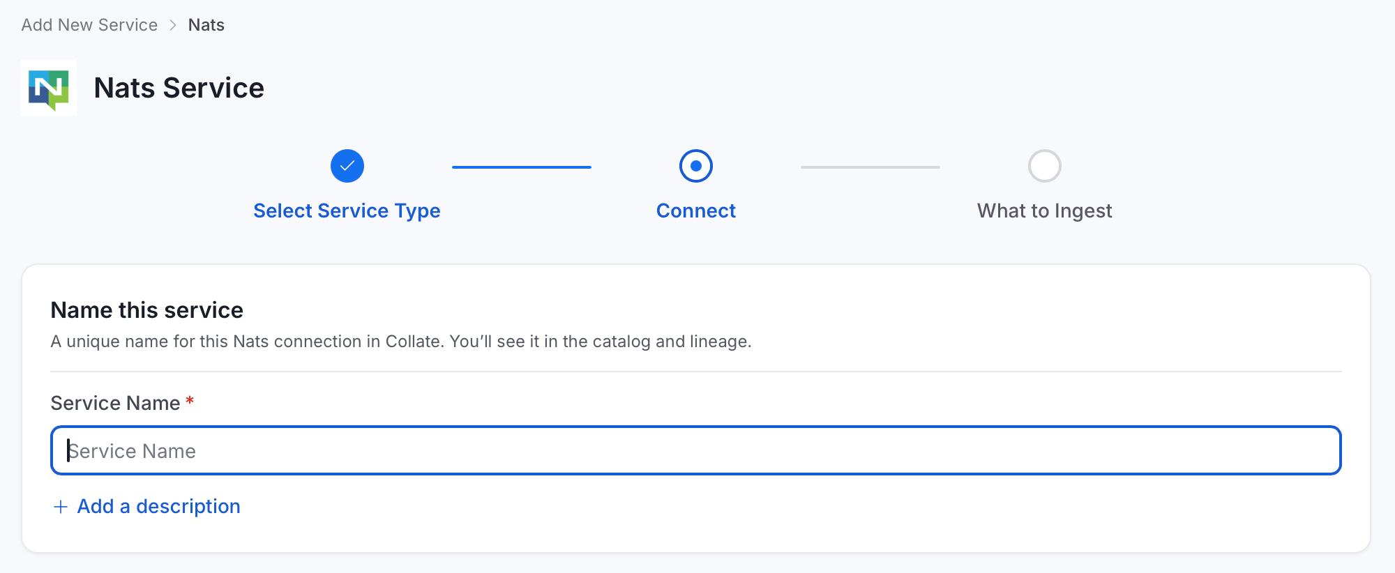 Add New Service Name