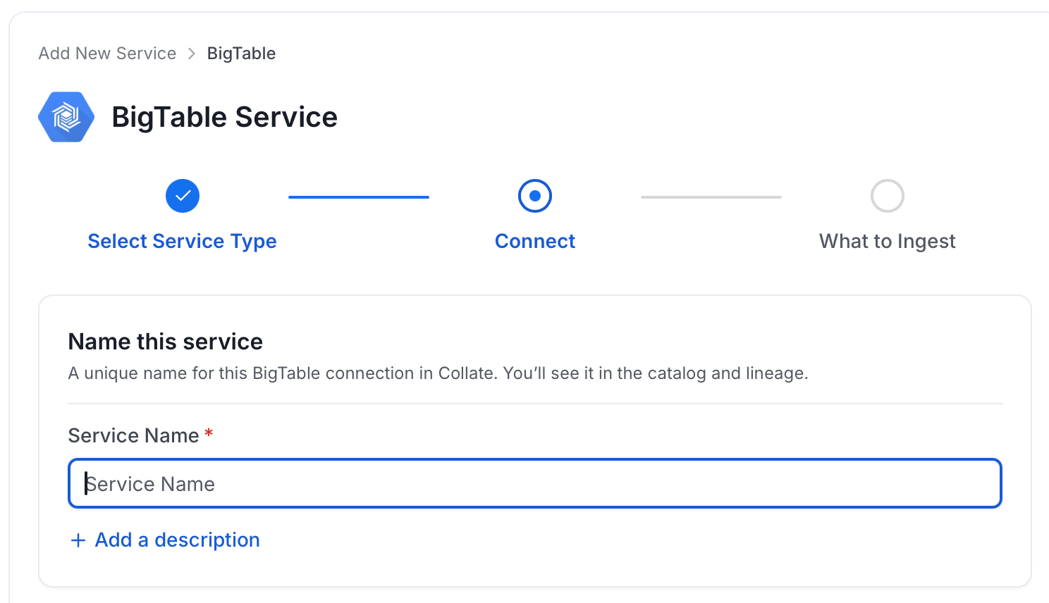 Add New Service Name