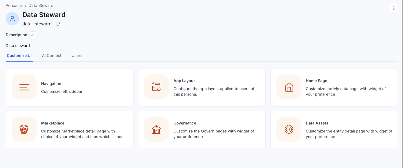 Customize UI tab with the App Layout card