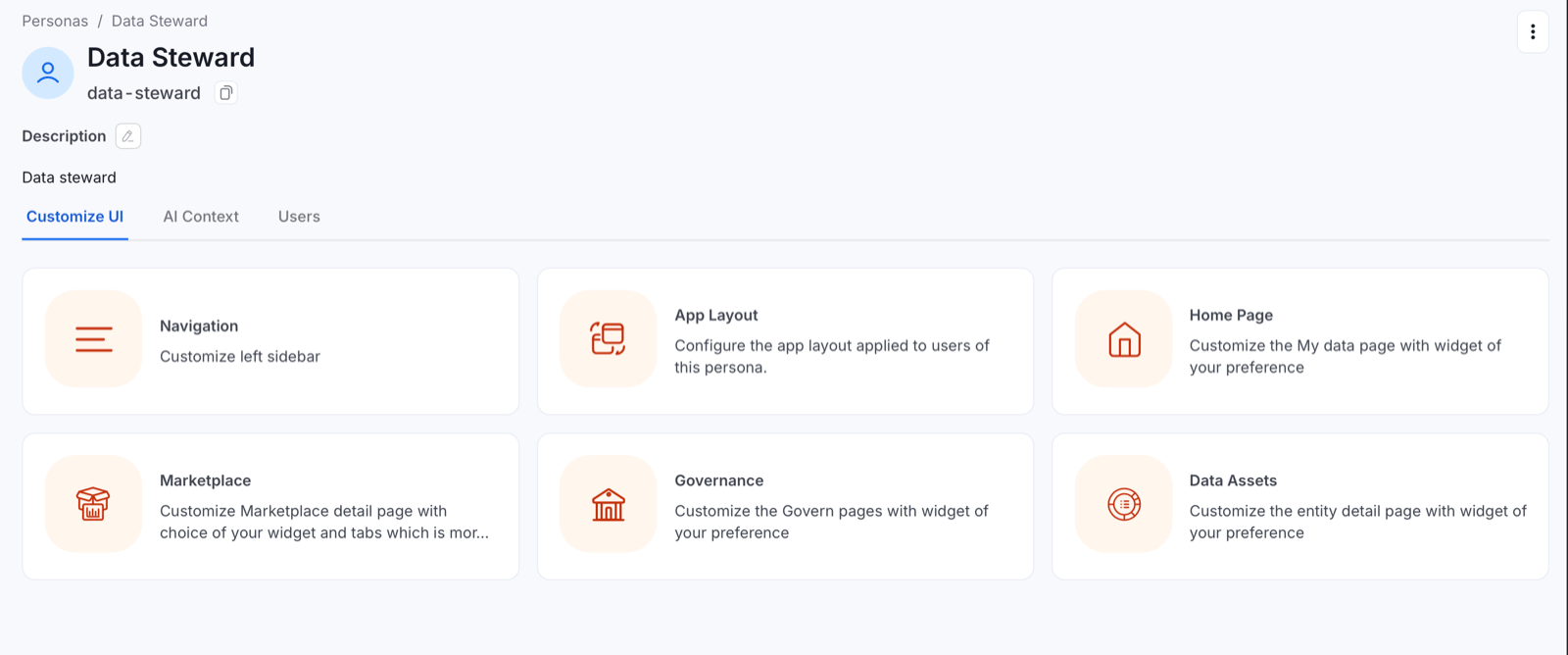 Customize UI tab with the App Layout card