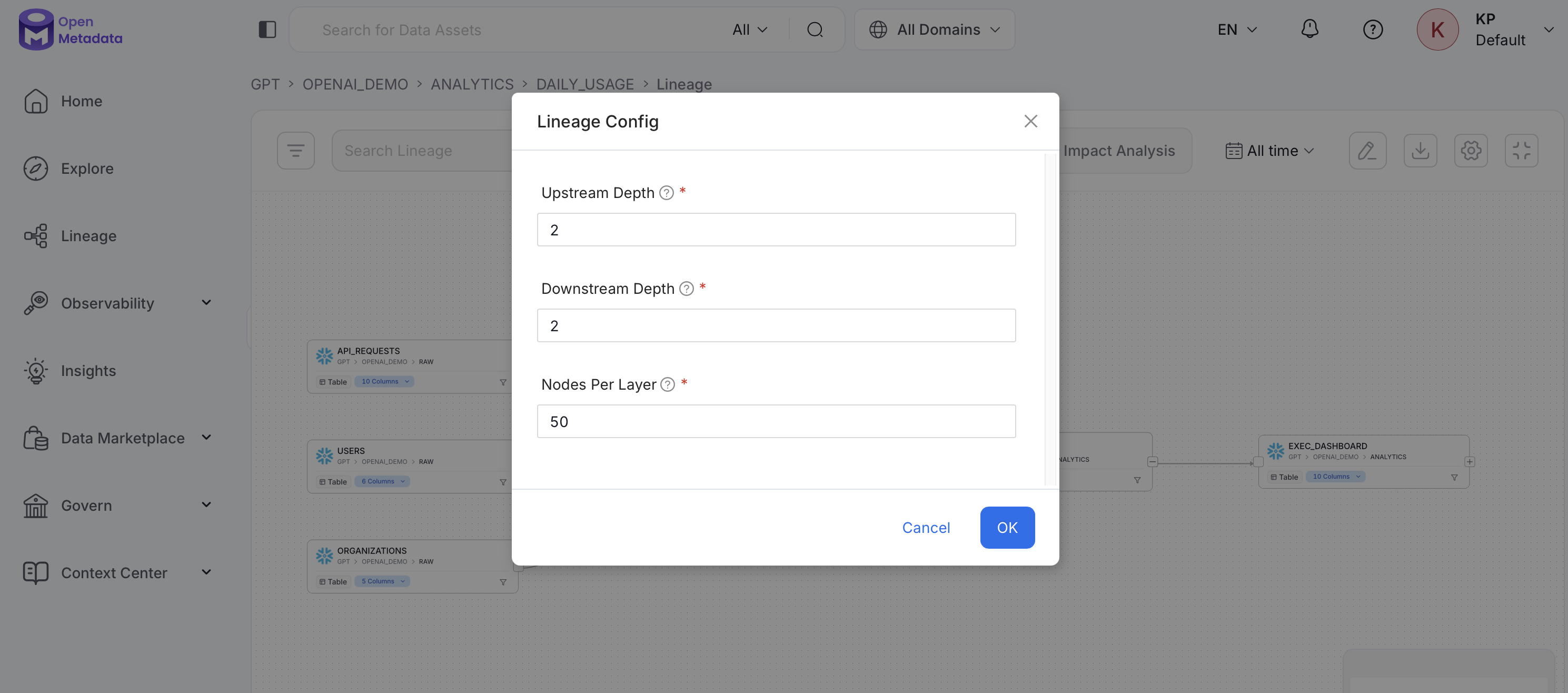 Lineage Config