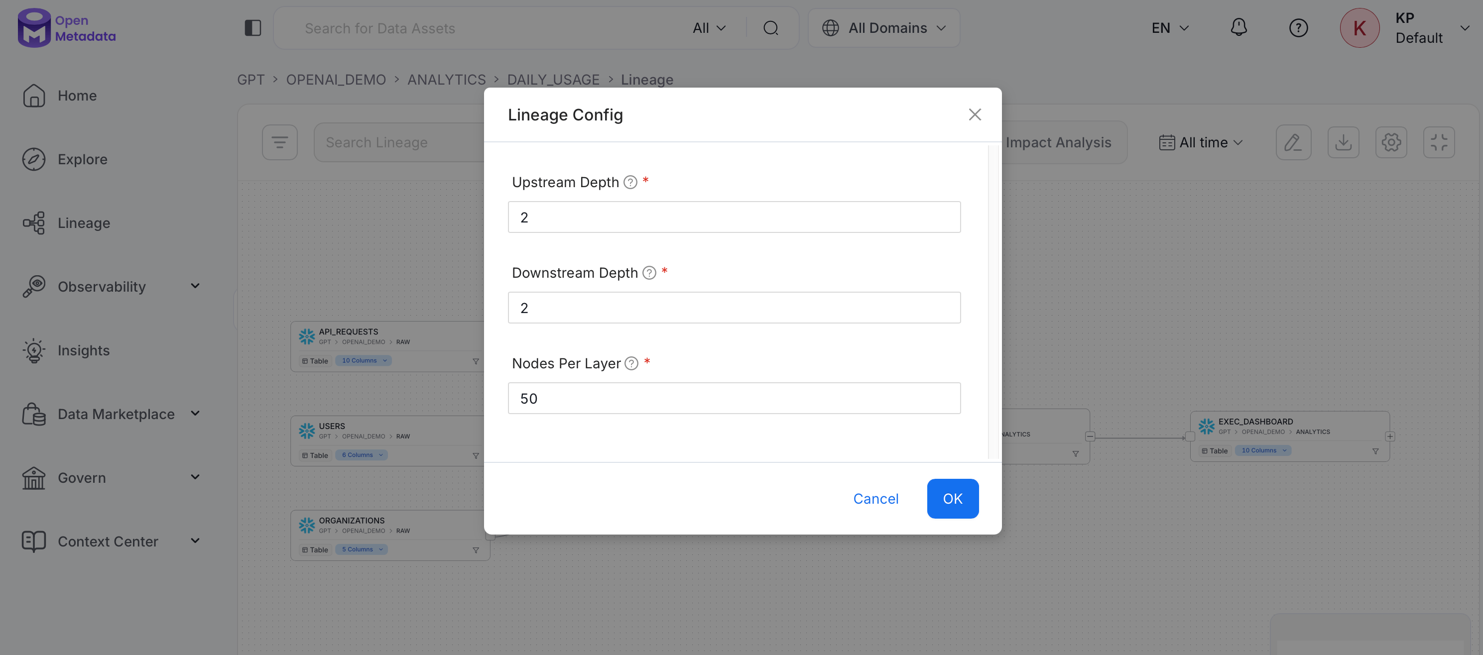 Lineage Config