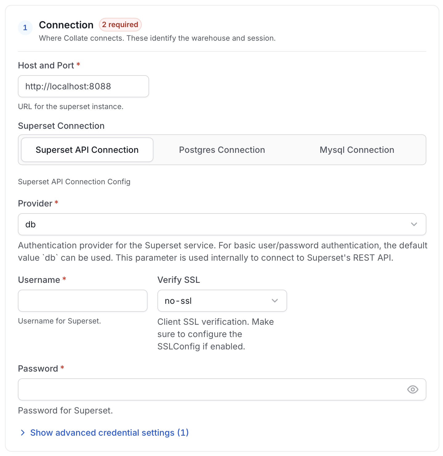 Configure Service Connection