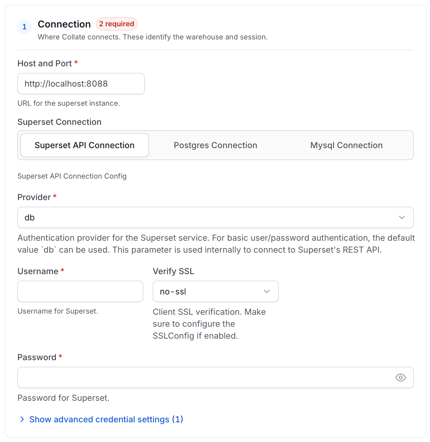 Configure Service Connection